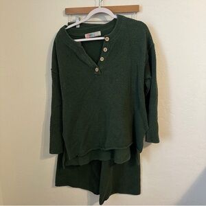 Free People FP Beach Hailee Sweater Set in Green Size XS